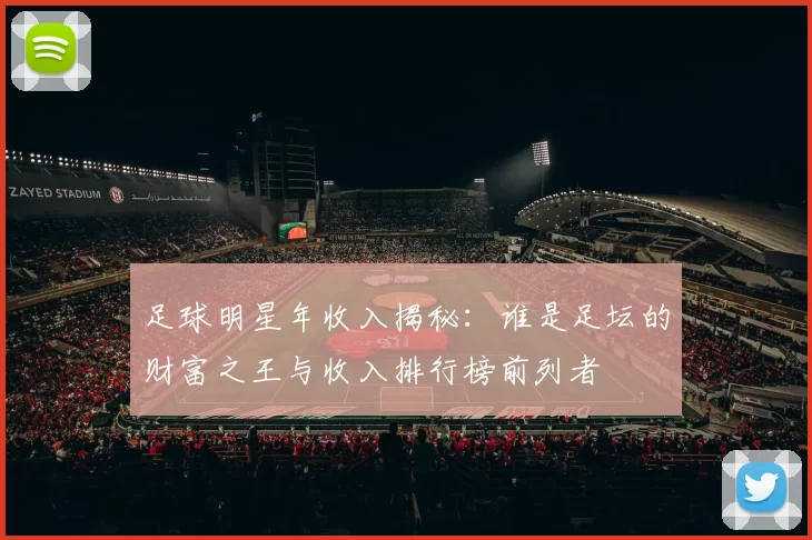 足球明星年收入揭秘：谁是足坛的财富之王与收入排行榜前列者